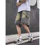 Mid Rise Washed Wide Leg Jorts