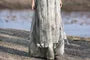 Tie Dye Slit Lace Midi Jumper Dress
