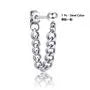 Unisex Stainless-Steel Chained Earring
