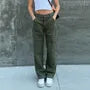 Low Rise Straight-Leg Cargo Jeans