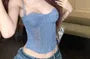 Sweetheart Neck Lace Bustier Top