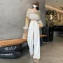 High Rise Plain Fleece-Lined Wide Leg Pants