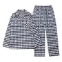 Couple Matching Pajama Set: Gingham Shirt + Pants