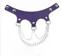 Layered Alloy Chain Faux Leather Bracelet