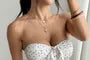 Drawstring Polka Dot Tube Top