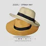 Plain Wide Brimmed Straw Hat