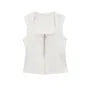 Scoop Neck Plain Zip Tank Top