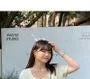 Short-Sleeve U-Neck Tie-Accent
 Knit Top