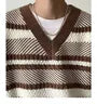 V-Neck Striped Sweater Vest