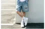 Washed Distressed Denim Shorts