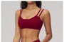 Plain Mock Two Piece Sport Bra Top
