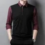 Mock Two-Piece Long-Sleeve Striped Panel Shirt