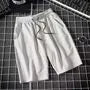 Mid Rise Plain Drawstring Shorts