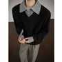 Collared Mock Two Piece Polo Sweater