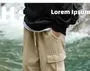 Mid Rise Plain Loose Fit Cargo Pants