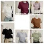 Short-Sleeve Crew Neck Plain Lace Up T-Shirt