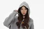 Half Buttoned Plain Knit Hoodie