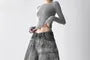 Mid Rise Washed Barrel Leg Baggy Jeans
