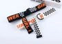 Checker Lettering Canvas  Belt