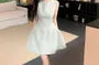 Sleeveless Round Neck Plain Mini A-Line Dress