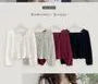 Ruffle Trim Square-Neck Long-Sleeve Blouse