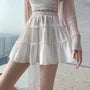 Balletcore Elastic Waist Frill Tim Tiered Mini A-Line Skirt