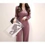 Long-Sleeve Wide-Leg Jumpsuit