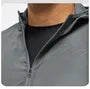 Hooded Zip-Up Plain Windbreaker