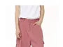 Mid Rise Plain Capri Loose Fit Cargo Pants