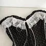 Sweetheart Neck Dotted Bustier Top