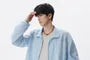 Stand Collar Plain Panel Mesh Zip Windbreaker