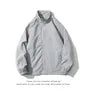 Stand Collar Plain Zip Windbreaker