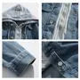 Hooded Mock Two Piece Washed Denim Jacket