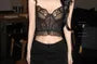 Ruffled Lace Panel Corset Cami Top