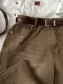Mid Rise Washed Wide Leg Jeans