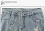 Asymmetrical Buckled Wide-Leg Cargo Jeans