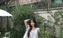 Mock Two-Piece Short-Sleeve V-Neck Frill Trim Striped Blouse