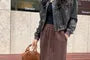 Drawstring Waist Plain Maxi H-Line Skirt