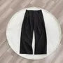 High Waist Plain Inverted Pleated Wide Leg Pants