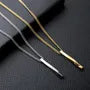 Stainless Steel Bar Pendant Necklace