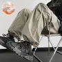 Drawstring Waist Plain Fleece-Lined Straight Leg Cargo Pants