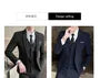 Set: V-Neck Plain Button-Up Vest + One-Buttoned Blazer + High Waist Straight Leg Dress Pants