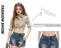 Low Rise Washed Button Fly Denim Hot Pants