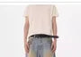 Mid Rise Washed Distressed Wide Leg Jorts