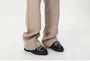 Mid Rise Plain Loose Fit Dress Pants