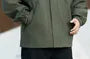 Plus Size Hooded Plain Zip Jacket