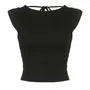 Plain Open-Back Crop Tank Top