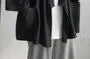 3/4-Sleeve Plain Open Front Kimono Jacket