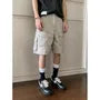 Mid Rise Plain Cargo Shorts
