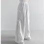 Elastic Waist Plain Tie Side Wide Leg Pants